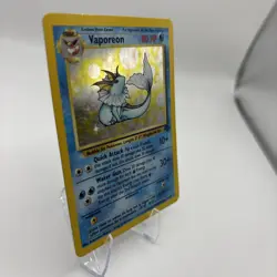 1999 Pokemon Jungle 1st Edition Holo Vaporeon #12/64 - Rare Vintage WOTC Card - Image 3