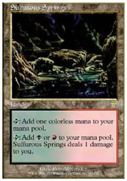 MTG English Sulfurous Springs NM Foil 7th Edition - Image 1