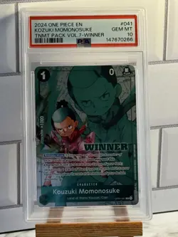 2024 One Piece Kouzuki Momonosuke WINNER Card TNMT Pack Vol.7 PSA 10 GEM MINT - Image 1
