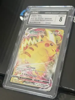 CGC 8 Pikachu VMAX SWSH286 - Crown Zenith Pokemon TCG Card Black Star Promo - Image 3