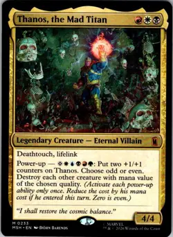 Thanos, the Mad Titan 233 Mythic Marvel Super Heroes Magic: The Gathering NM - Image 1