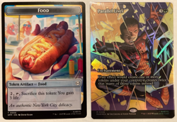 MTG Parallel Lives Borderless Foil Marvel Spider-Man Card Peter Parker + Morales - Image 1