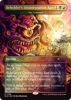 Beholder's Disintegration Ray - Fire Covenant (Rainbow Foil) -Foil Near Mint MTG - Image 1