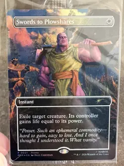 Magic the Gathering PSA Magazine Promo Swords to Plowshares Thanos P 0001 Marvel - Image 1