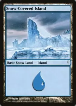 RUSH ANGLAIS Snow-Covered Island Coldsnap [EX/NM] MTG magic CSP - Image 1