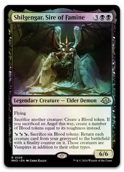 mtg magic Shilgengar, Sire of Famine FOIL ENGLISH pere de la famine - Image 1