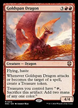 Magic The Gathering MTG GOLDSPAN DRAGON Modern Horizons 3 NM Near Mint - Image 1
