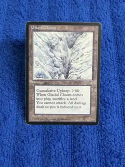 Wizards of the Coast MTG Glacial Chasm Ice Age 1995 Rare Regular Land - Image 1