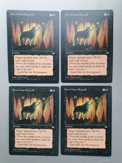 Howl from Beyond x4 PLAYSET, MTG Ice Age (1995) Common Black Instant NM - Image 1
