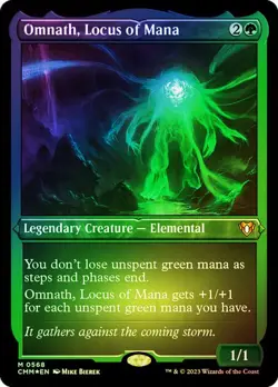 Magic The Gathering MTG OMNATH, LOCUS OF MANA ETCHED FOIL Commander Masters NM - Image 1