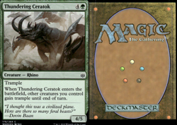 Magic the Gathering -MTG- Thundering Ceratok Foil - Image 1