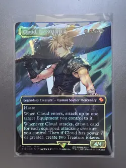 Cloud, Ex-Soldier M 0210 Surge Foil Magic The Gathering Final Fantasy MTG FIC - Image 1