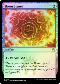 Magic The Gathering MTG BOROS SIGNET FOIL Ravnica Remastered NM Near Mint - Image 1
