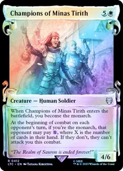 MTG CHAMPIONS OF MINAS TIRITH SHOWCASE SCROLL FOIL The Lord of the Rings NM - Image 1