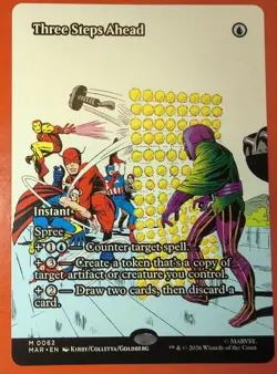 MTG: MARVEL SUPER HEROES, THREE STEPS AHEAD, 0062, MYTHIC, REGULAR,MAR - Image 1