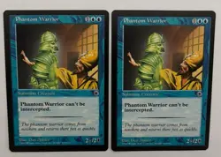 MTG 2X PORTAL PHANTOM WARRIOR NM MAGIC THE GATHERING RARE BLUE CREATURE ENGLISH - Image 5