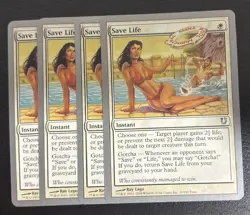 MTG 4X UNHINGED SAVE LIFE NM MAGIC THE GATHERING UNCOMMON WHITE INSTANT - Image 4