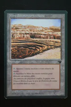 Magic The Gathering MTG STRIP MINE FRENCH Renaissance MP Moderately Played - Image 1