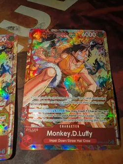 1x Monkey D. Luffy Alt Art OP06-015 OP-06 One Piece Card Holo Rare 6000/4 ENG - Image 2