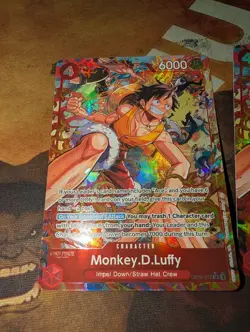 1x Monkey D. Luffy Alt Art OP06-015 OP-06 One Piece Card Holo Rare 6000/4 ENG - Image 5