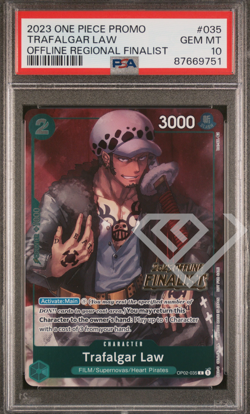One Piece Trafalgar Law OP02-035 Offline Regional Finalist 2023 - PSA 10 English - Image 1