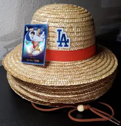 ONE PIECE X DODGERS PROMO MONKEY D LUFFY DON CARD WITH 4 DODGERS STRAW HATS - Image 1