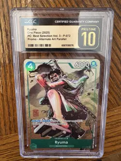Bandai One Piece CCG Ryuma P-072 Alt Art Parallel Foil Promo CGC 10 (2025) - Image 1