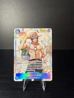 One Piece Carrying On His Will Portgas D Ace OP13-119 Alternate Alt Art SEC NM - Image 1