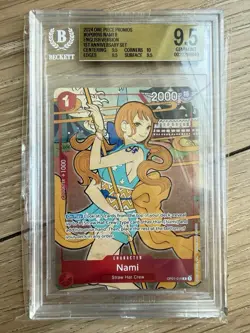 One Piece Nami 1st Anniversary Set English Version Promo OP01-016 BGS 9.5 - Image 1