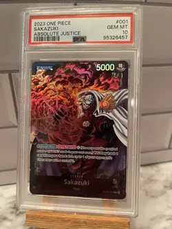 Sakazuki - ST06-001 - L - Foil New Starter Deck 06: The Navy One Piece - PSA 10 - Image 1