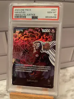 Sakazuki - ST06-001 - L - Foil New Starter Deck 06: The Navy One Piece - PSA 10 - Image 1