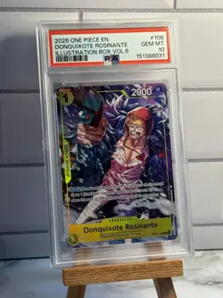 2026 ONE PIECE PROMO ILLUSTRATION BOX VOL.6 OP12-108 DONQUIXOTE ROSINANTE PSA 10 - Image 1