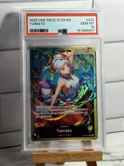 2025 One Piece ST28 EN Yamato #OP06-022 PSA 10 Gem Mint - Image 1