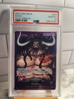 Kaido - ST04-001 - NM - One Piece TCG - ERRATA - PSA 10 - Image 1