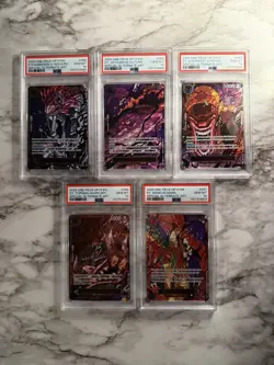 One Piece English OP-13 Red Parallel God Demon Pack Sequential PSA 10 - Image 1