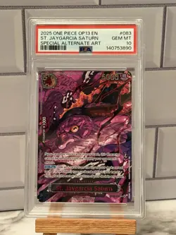 One Piece English OP-13 Red Parallel God Demon Pack Sequential PSA 10 - Image 3