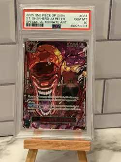 One Piece English OP-13 Red Parallel God Demon Pack Sequential PSA 10 - Image 4