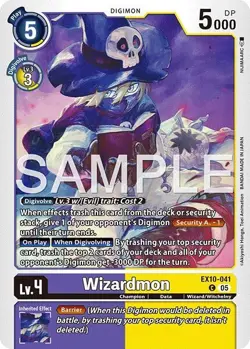 1x EX10-041 Wizardmon Sinister Order Digimon Card Game x1 - Image 1