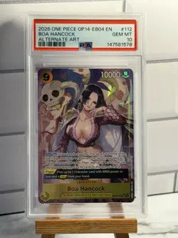 One Piece OP14-EB04 the Azure Sea's Seven Boa Hancock ALT ART OP14-112 PSA 10 - Image 1