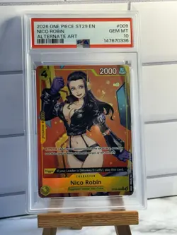 PSA 10 2026 ONE PIECE STARTER DECK ST29-009 ALTERNATE ART NICO ROBIN GEM MINT - Image 1