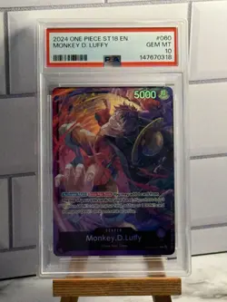 One Piece Monkey D Luffy OP05-060 ST18 PSA 10 GEM MINT - Image 1