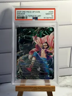2025 One Piece OP13-Carrying on His Will - Smoker OP10-030 SP Alt Art - PSA 10 - Image 1