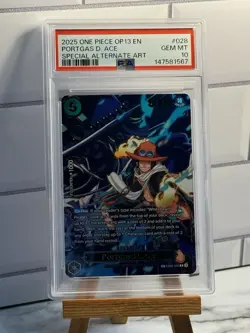 2025 ONE PIECE Portgas.D.Ace EB02-028 (SP) EB02-028 Carrying On His Will-PSA 10 - Image 1
