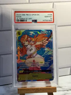 One Piece Nami Two Legends Foil Alternate Art OP08-106 English PSA 10 - Image 1