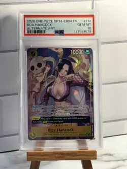 One Piece OP14-EB04 the Azure Sea's Seven Boa Hancock ALT ART OP14-112 PSA 10 - Image 1