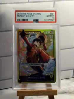 2026 ONE PIECE STARTER DECK ST29-001 EGGHEAD MONKEY D. LUFFY PSA 10 - Image 1