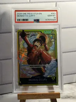 2026 ONE PIECE STARTER DECK ST29-001 EGGHEAD MONKEY D. LUFFY PSA 10 - Image 1