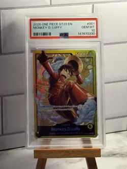2026 ONE PIECE STARTER DECK ST29-001 EGGHEAD MONKEY D. LUFFY PSA 10 - Image 1