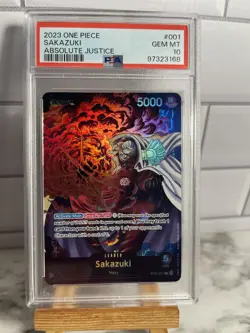 Sakazuki - ST06-001 - L - Foil New Starter Deck 06: The Navy One Piece - PSA 10 - Image 1