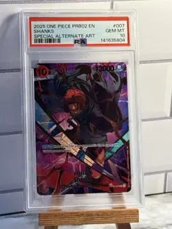 PSA 10 Shanks SP OP06-007 PRB02 Premium Booster The Best Vol. 2 Foil One Piece - Image 1